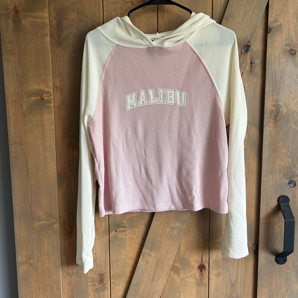 Soft Pink and Cream Malibu Hoodie